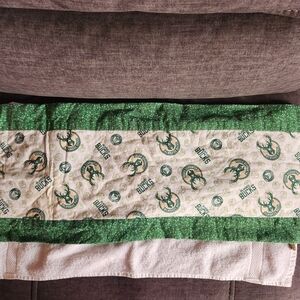Milwaukee Bucks Green and White Table Runner